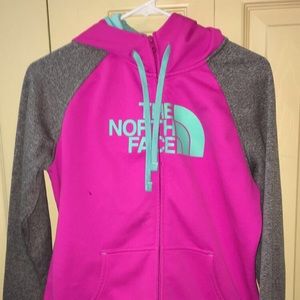 North face zip up hoodie